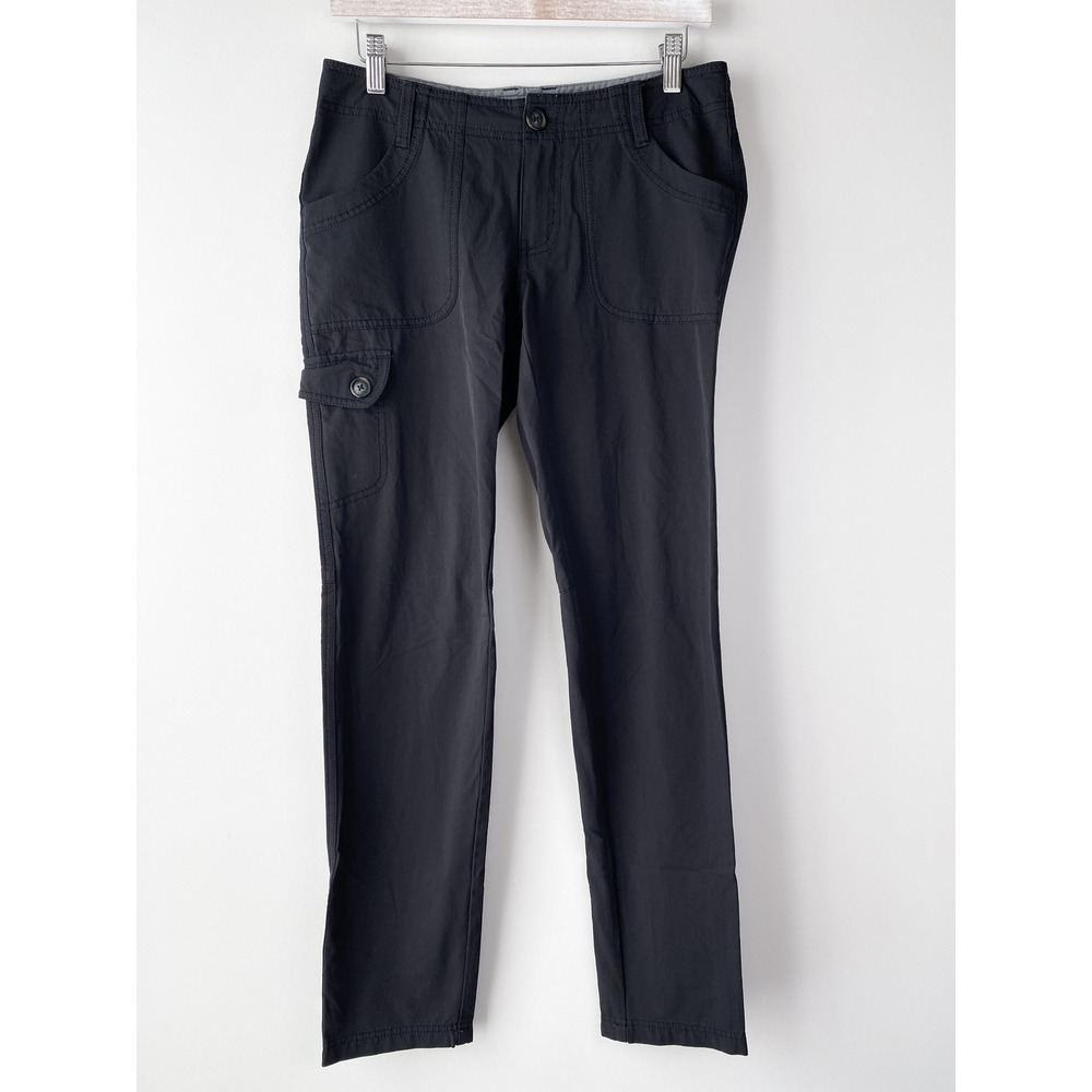 REI Co Op Womens Cargo Hiking‎ Pants 4 Black Gorpcore Drawstring Straight